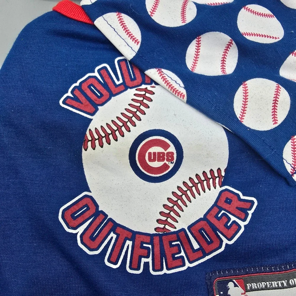 Pets First MLB Chicago Cubs Pet Tank Top and Bandana Set Small Blue